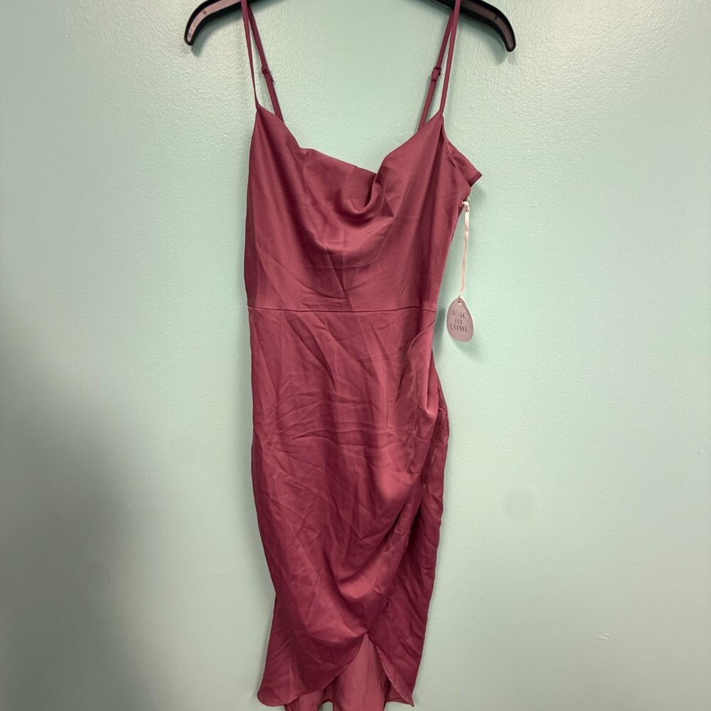 REVOLVE MORE TO COME Adonia Wrap Midi Dress in Pink size xs - Picture 8 of 9
